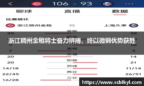 浙江稠州金租将士奋力拼搏，终以微弱优势获胜