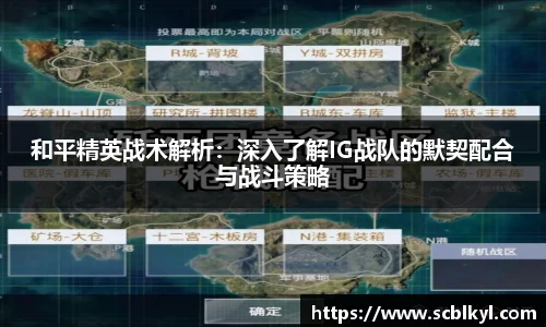 和平精英战术解析：深入了解IG战队的默契配合与战斗策略